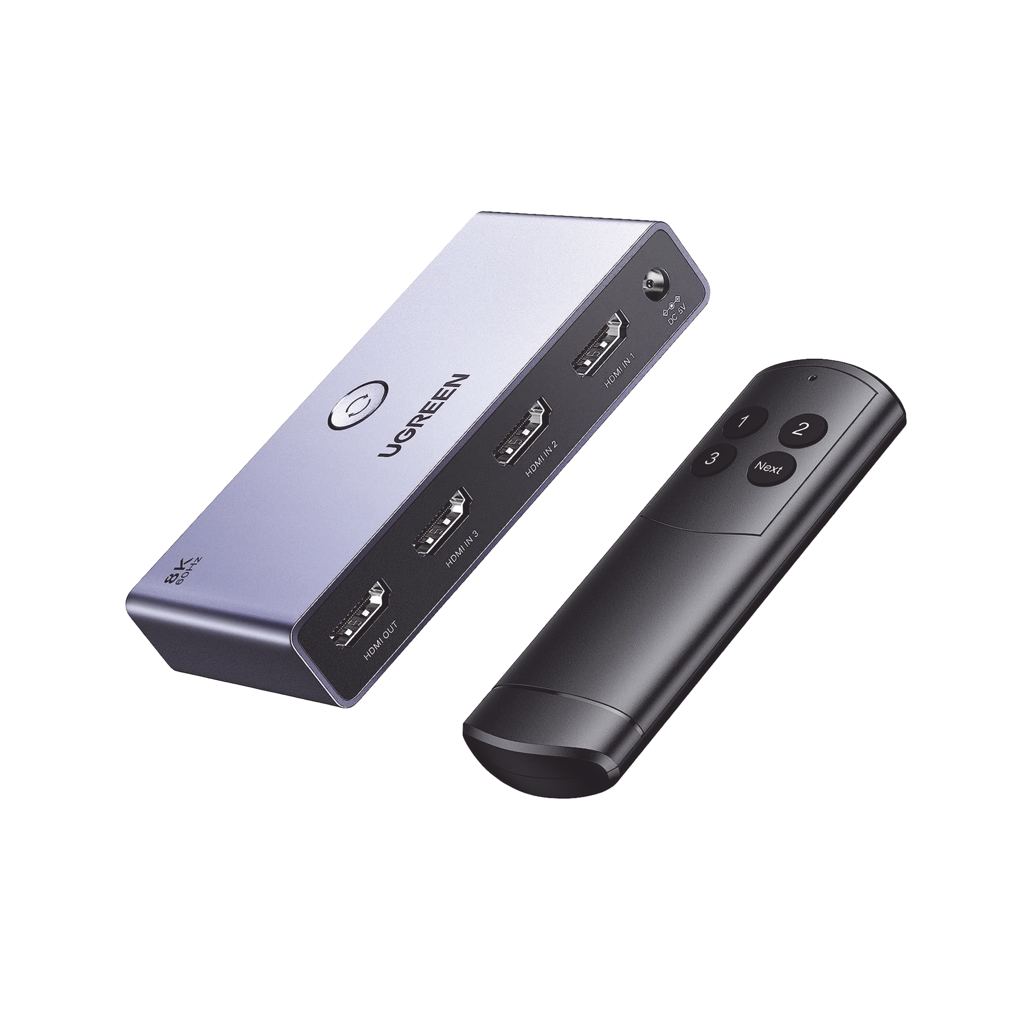 Switch (Splitter) 8K HDMI 2.1 / 3 entradas 1 Salida / Incluye Control Remoto / Soporta 8K@60Hz 4K@120Hz 4K@60Hz 3D / HDR / HDCP 2.3 / Carcasa de Aluminio. Switch (Splitter) 8K HDMI 2.1 / 3 entradas 1 Salida / Incluye Control Remoto / Soporta 8K@60Hz 4K@120Hz 4K@60Hz 3D / HDR / HDCP 2.3 / Carcasa de Aluminio.